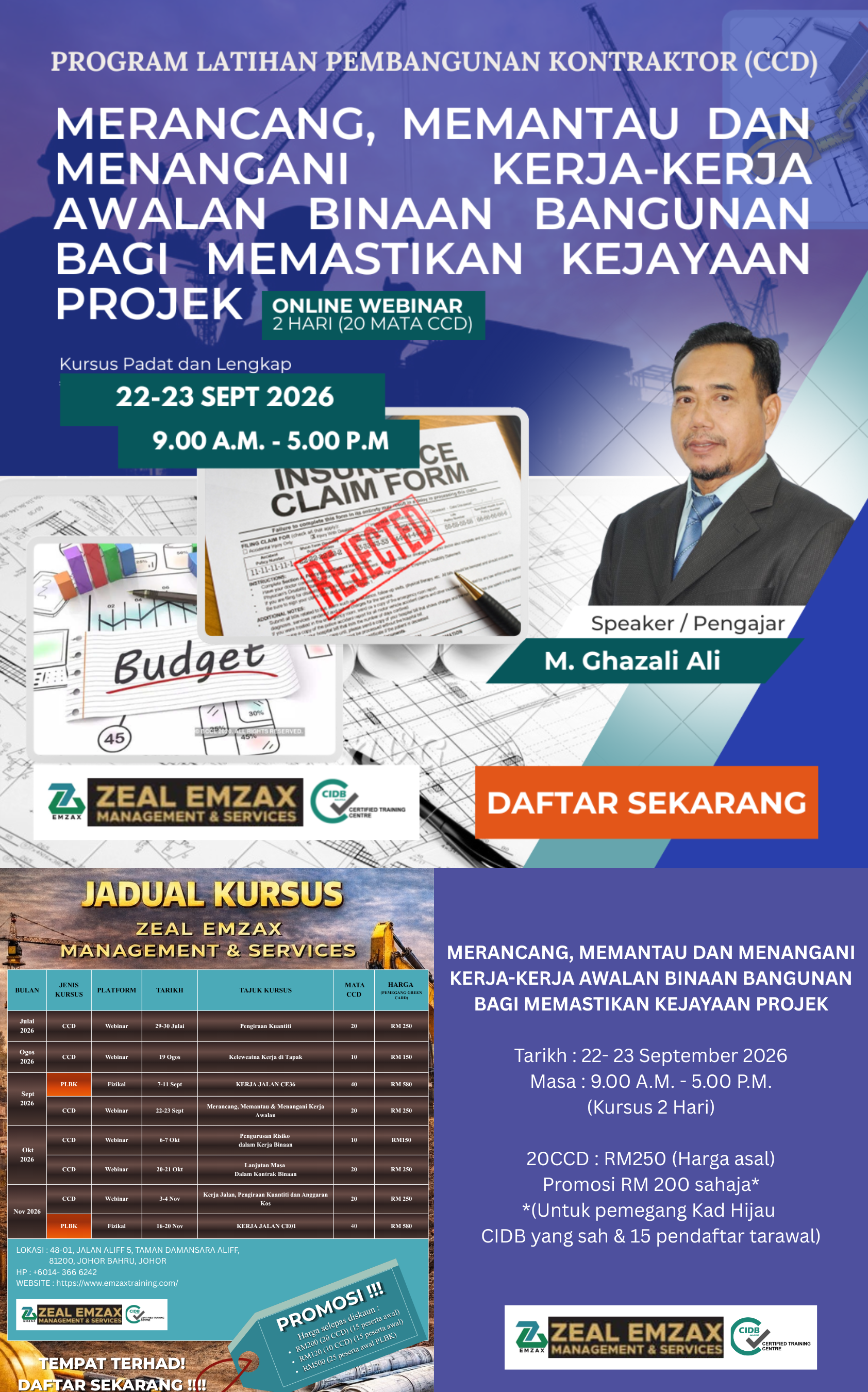 MERANCANG, MEMANTAU DAN MENANGANI KERJA-KERJA AWALAN BINAAN BANGUNAN BAGI MEMASTIKAN KEJAYAAN PROJEK